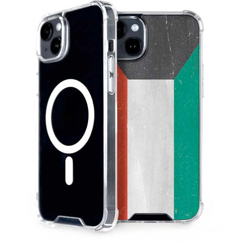 Kuwait Flag Distressed iPhone 15 MagSafe Case